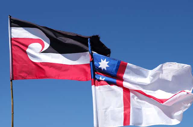Maori and United Tribes flags