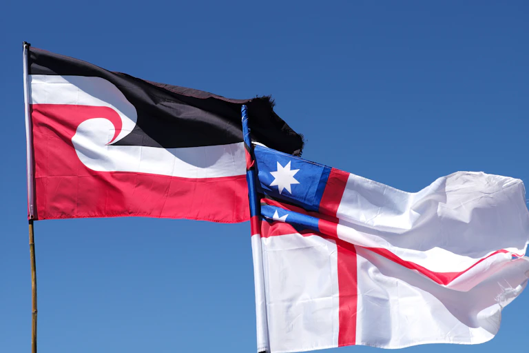 Maori and United Tribes flags