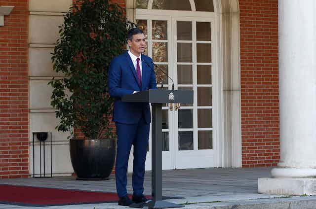  The President of the Spanish Government, Pedro Sánchez, makes a statement at La Moncloa to detail the composition and priorities of the new Executive.