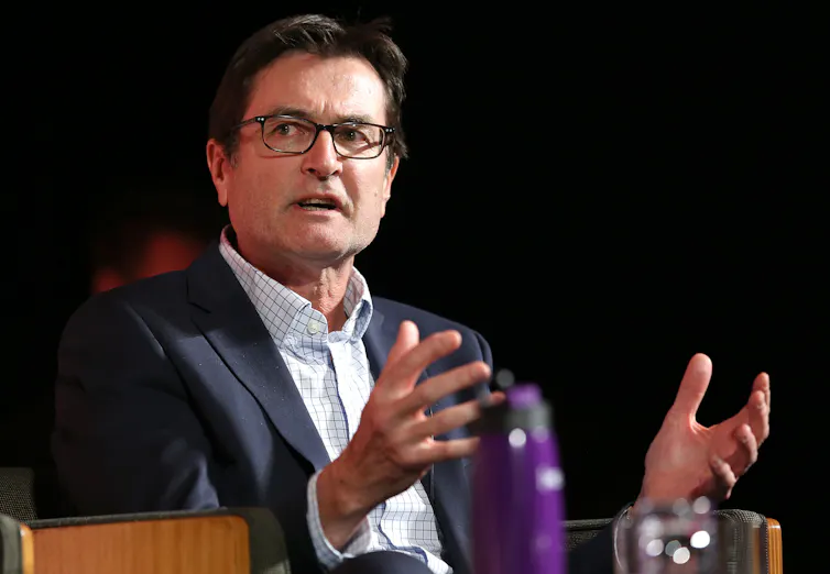 Former Climate Change Minister Greg Combet at an ACTU Congress in Brisbane in 2018.