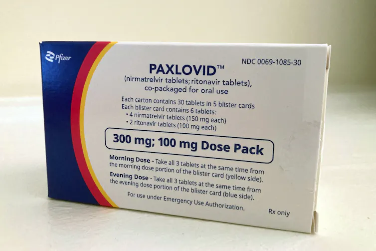 A box of Paxlovid.