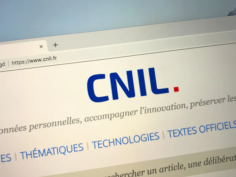 Photographie du site Internet de La Commission nationale de l’informatique et des libertés (CNIL)