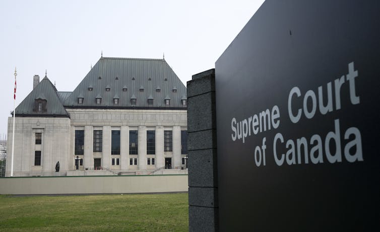 The Canadian supreme court building.