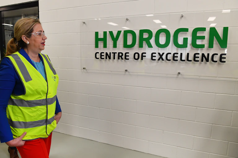 Queensland Premier Annastacis Paluszczuk opens Australia's first Hydrogen Centre of Excellence in 2022.