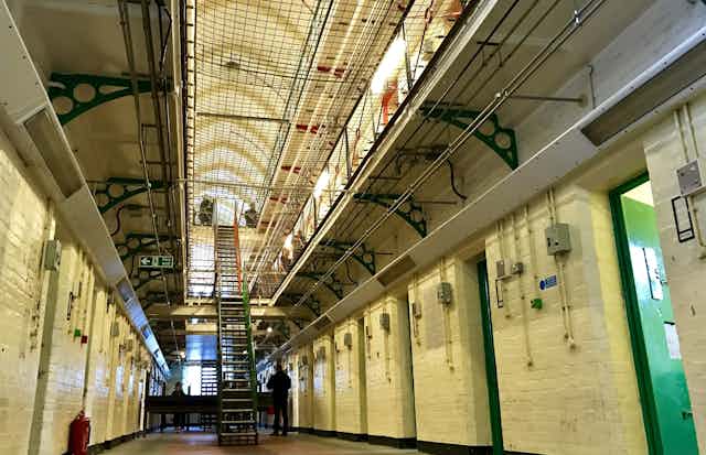 Hallway in a British prison