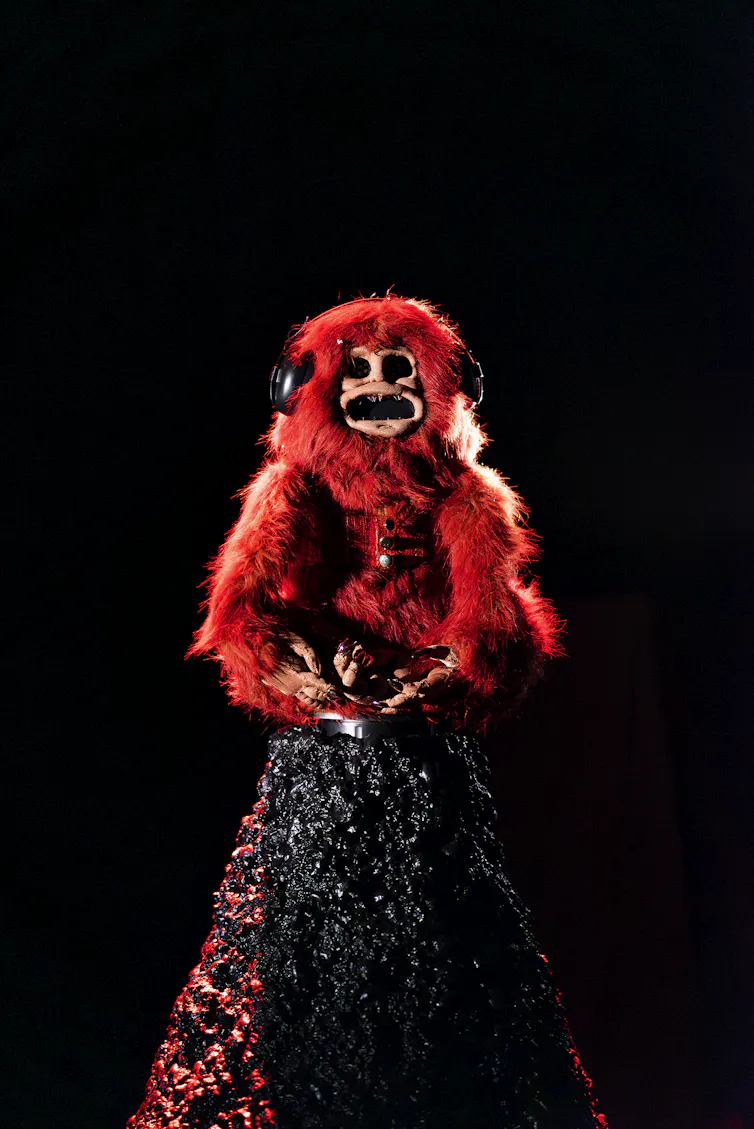 A scary red monkey.