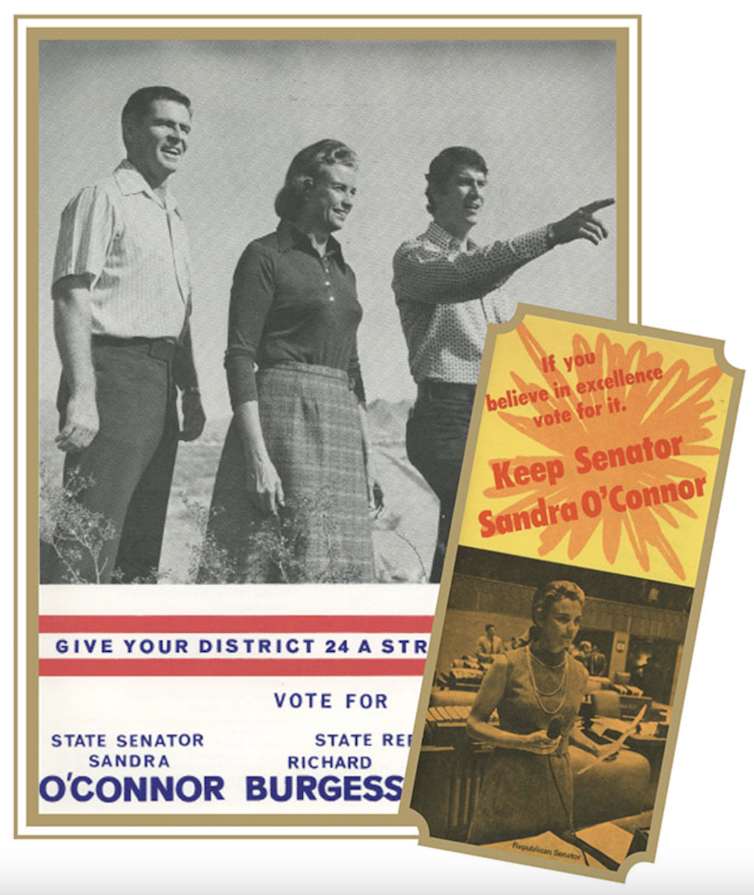 Two pamphlets urging voters to vote for State Senator Sandra O'Connor.