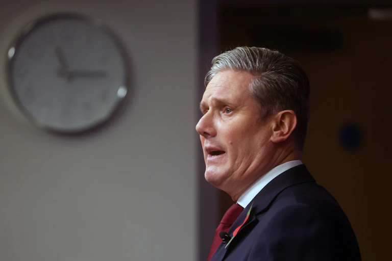 Keir Starmer giving a speech