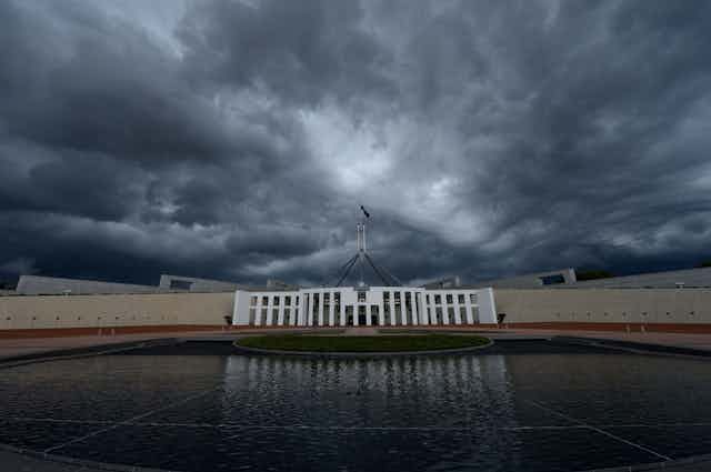 Parliament House under overcast skies