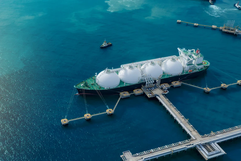 LNG tanker in sea