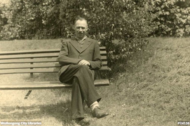 A man on a bench