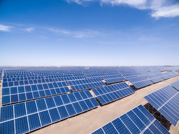 china desert solar farm
