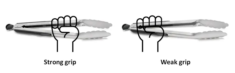 Grabbing tongs