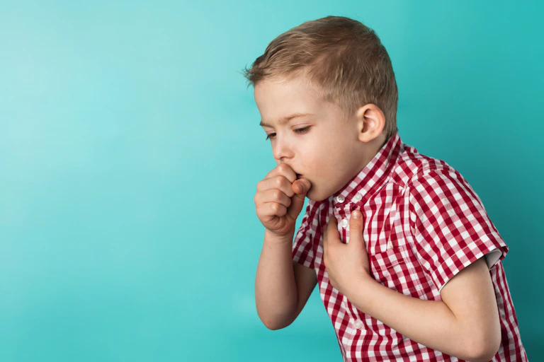 Boy coughing