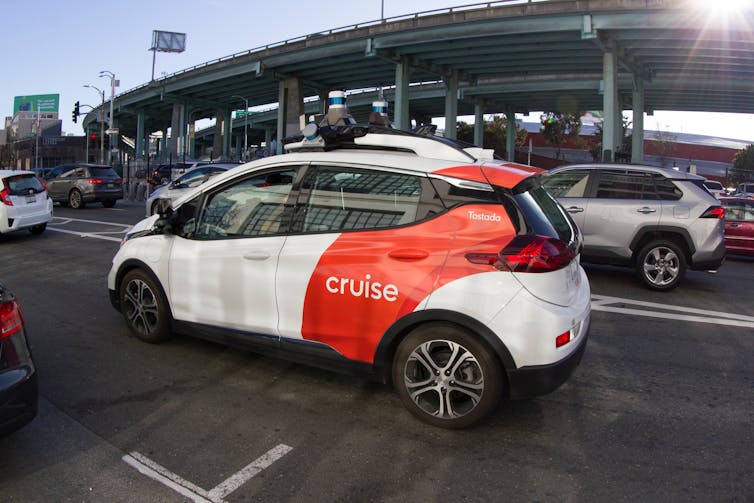 Cruise driverless car in San Francisco.