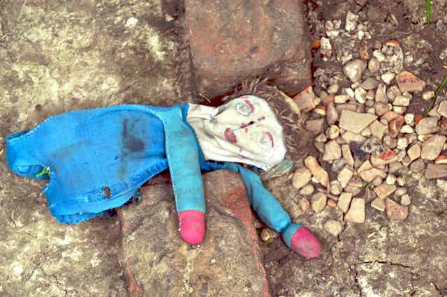 A discarded doll