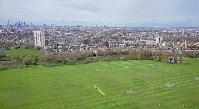 How second world war bomb rubble was used to make 135 football pitches in east London