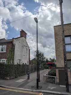 A portrait shot of an east London street.