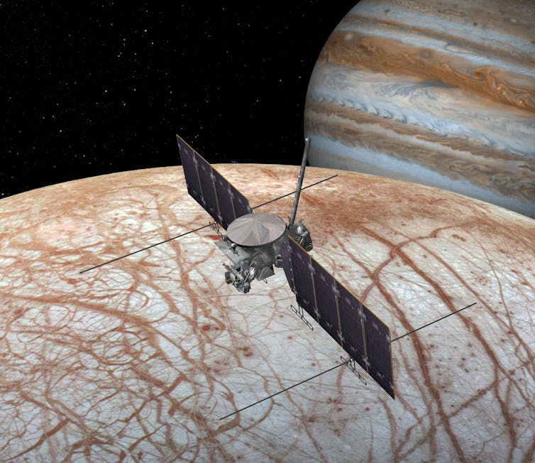 Rappresentazione artistica dell'Europa Clipper.