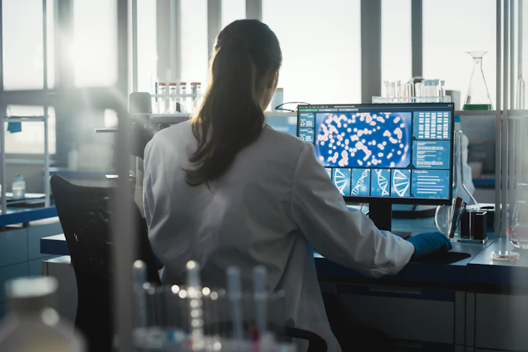 scientifique travaille sur l'ADN
