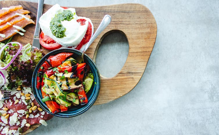 Delicious Mediterranean serving platter.