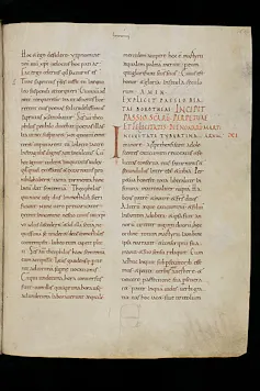 A page of a book written in Latin.