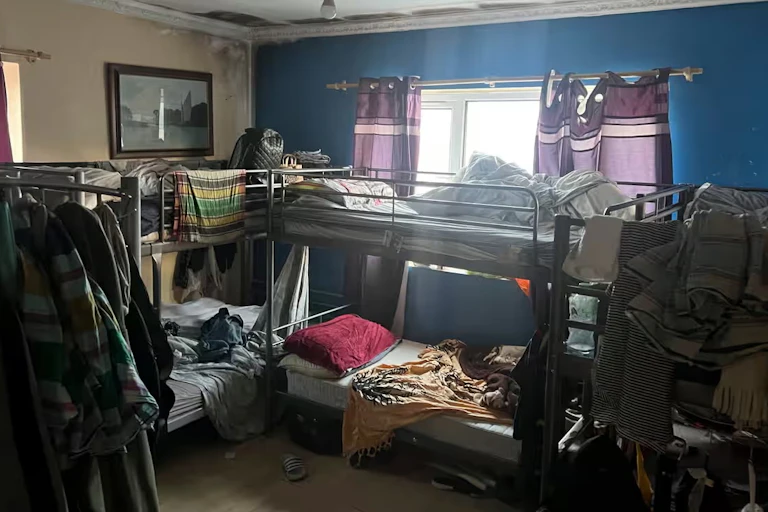 Overcrowded flat at Maddocks House