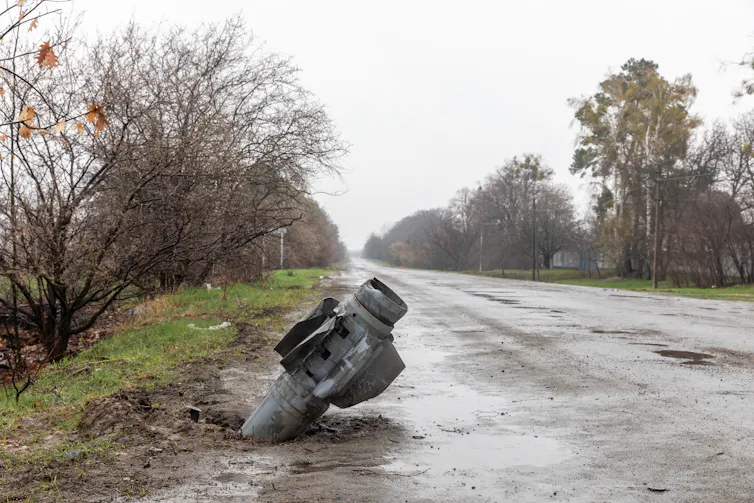 Missile in roadside