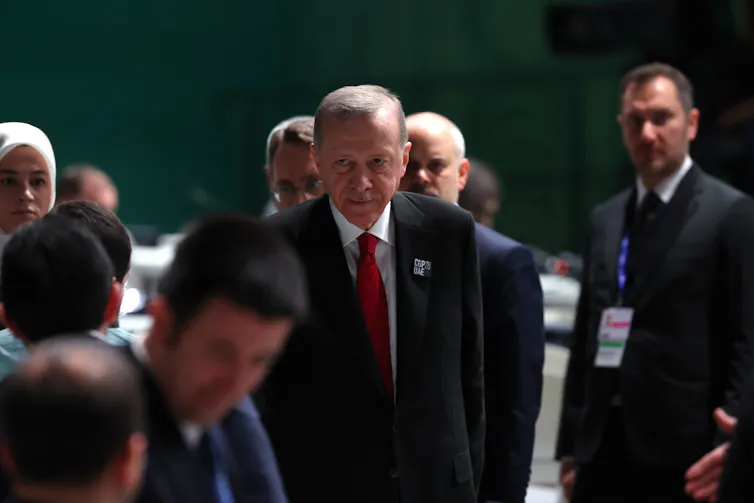 Recep Tayyip Erdoğan at the COP28 summit.
