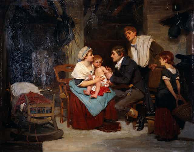 Edward Jenner vaccinating a boy