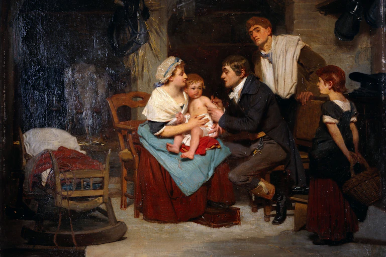 Edward Jenner vaccinating a boy