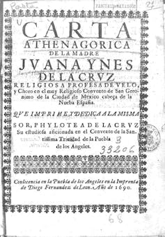Portada de la _Carta Atenagórica_ con el texto de Sor Juana Inés de la Cruz.