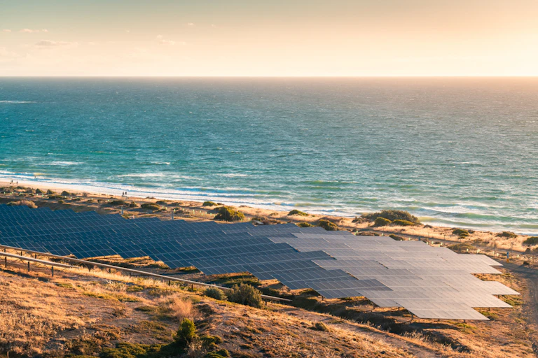solar panels by sea