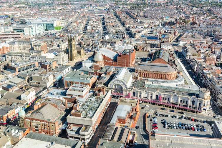 A bird's eye view of inner Blackpool.
