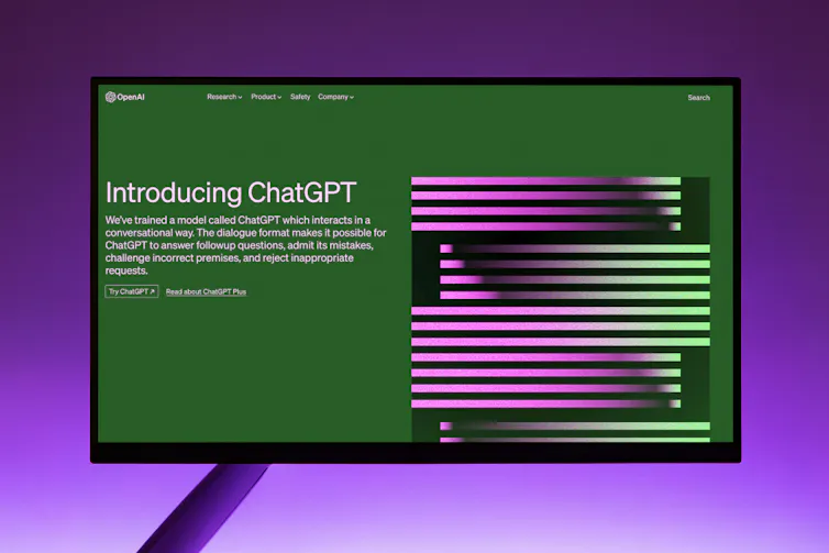 Ecran avec l’application ChatGPT ouverte