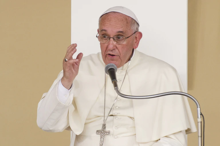 El papa Francisco durante un discurso.