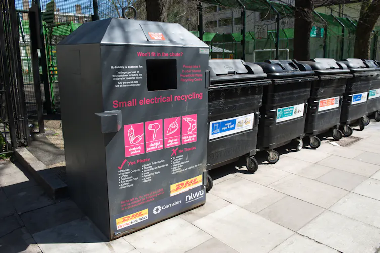 electrical goods recycling bin