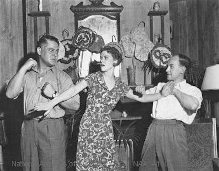 Black and white production photo