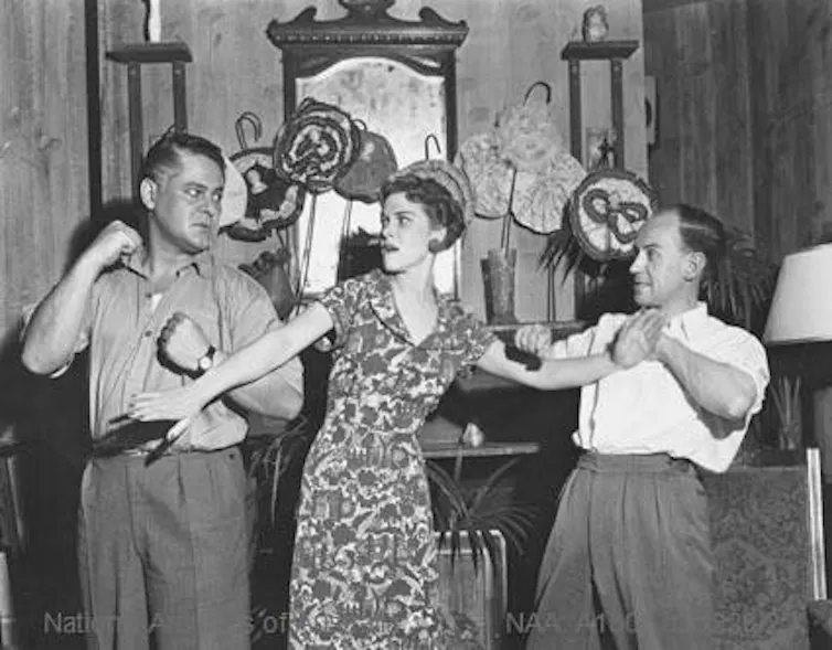 Black and white production photo