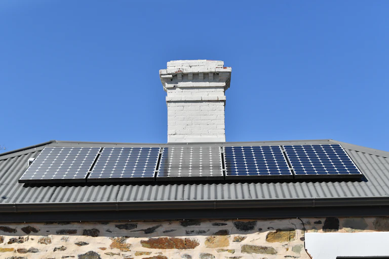 A home rooftop solar system in Adelaide.