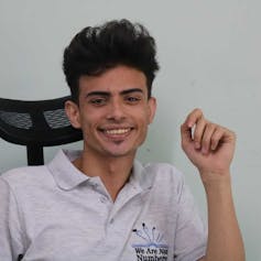 A portrait of a young man.