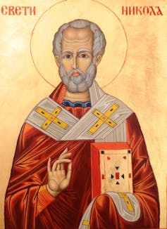 Old painting of Saint Nicholas