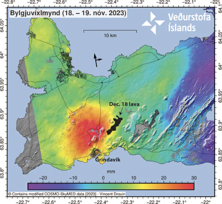Le soulèvement concerne une vaste zone qui comprend une centrale électrique proche et la station thermale Blue Lagoon.