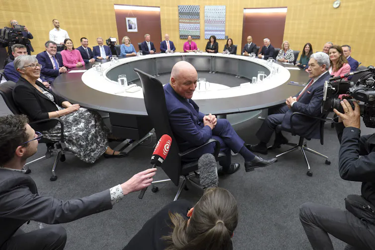Cabinet ministers around cabinet table