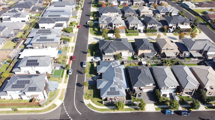 sydney rooftops from sky