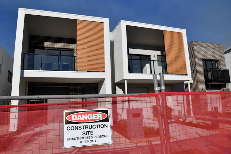 New townhouses under construction