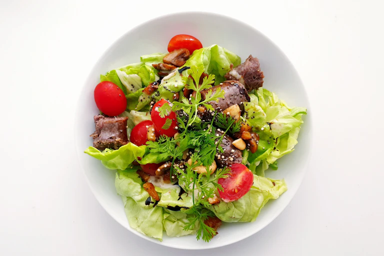 Bowl with salad