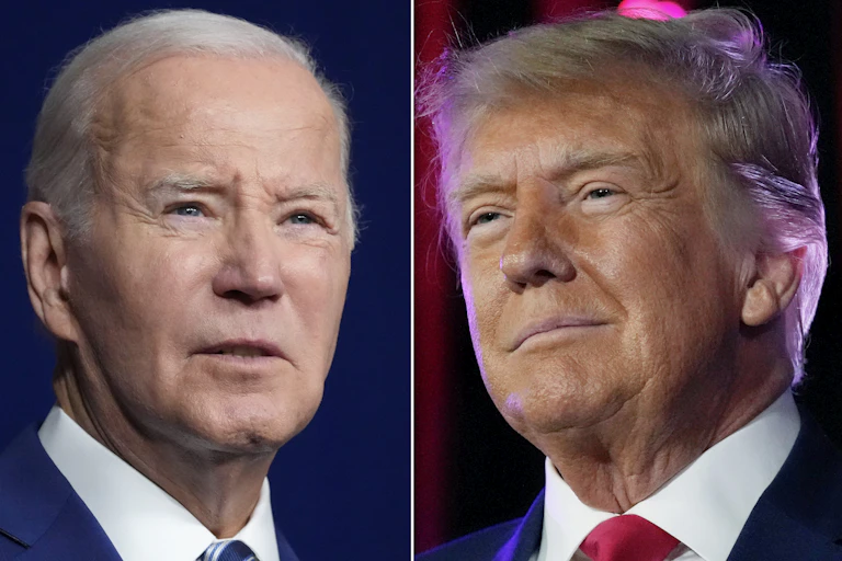 Fotos de Joe Biden e Donald Trump