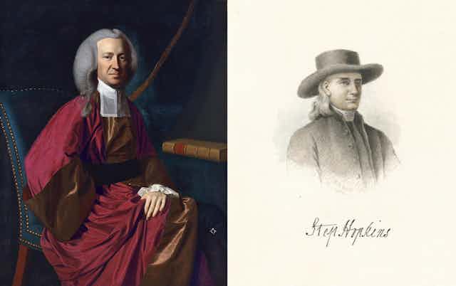 Two portraits of distinguished looking men.