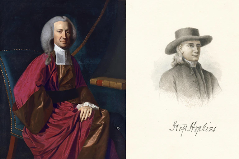 Two portraits of distinguished looking men.